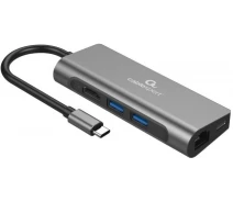 Купить - кардридер  Док-станция Cablexpert USB-C Grey (A-CM-COMBO5-01)