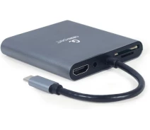 Купить - кардридер  Док-станция Cablexpert USB-C Grey (A-CM-COMBO6-01)