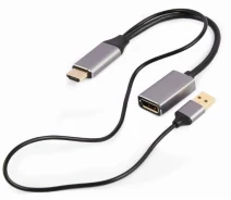 Купить - адаптер и кабель  Адаптер-переходник HDMI на DisplayPort, 4K 60 Гц (A-HDMIM-DPF-02)