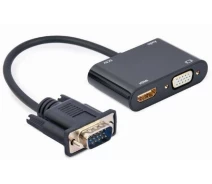 Купить - адаптер и кабель  Адаптер-переходник VGA на HDMI/VGA+Аудио 3,5 (A-VGA-HDMI-02)