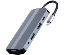 Купить - кардридер  Док-станция Cablexpert USB-C Grey (A-CM-COMBO8-02)