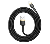 Купить - аксессуар к смартфону  Кабель Baseus USB to Lightning 2.4A 1m (CALKLF-BV1) черн.-зол.