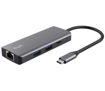 Купить - кардридер  Док-станция USB-C Trust Dalyx Aluminium Dock 6in1 (24968)