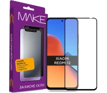 Купить - защитное стекло для смартфона  Защитное стекло MAKE FC FG черное для Xiaomi Redmi 12