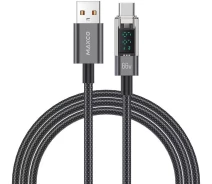 Купить - адаптер и кабель  Кабель MAXCO USB to Type-C 6A 2m (MS03C) черн.