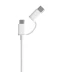 Фото № 2 Кабель Xiaomi Mi 2in1 USB Cable micro/type-c 30см білий
