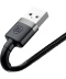 Фото № 2 Кабель Baseus USB to Lightning 2A 3m (CALKLF-RG1) серый/черный