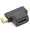 Фото № 1 Кабель PowerPlant HDMI (F) - mini HDMI (M) / micro HDMI (M) (CA912056)