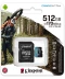 Фото № 1 Карта памяти Kingston MicroSDXC 512GB Canvas Go! Plus Class 10 UHS-I U3 V30 A2 + SD-адаптер (SDCG3/512GB)