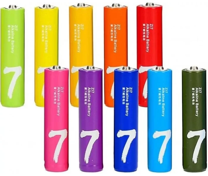Фото - батарейку та аккумулятор Батарейка ZMI Rainbow AAA Alkaline (AA701) 10шт/бл