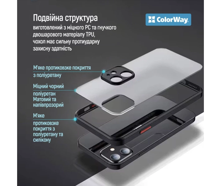 Фото - чохол для смартфону Чохол ColorWay Smart Matte чорний (CW-CSMXRN154-BK) для Xiaomi Redmi Note 15 4G