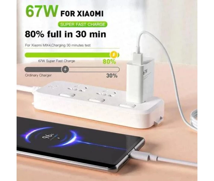 Фото - зарядний пристрій для телефону і планшета Зарядний пристрій Xiaomi 67W HyperCharge (Type-A) (BHR07SKEU) білий