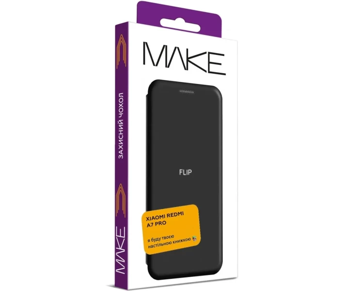 Фото - чохол для смартфону Чохол-книжка MAKE Flip Black (MCP-XRA7PBK) для Xiaomi Redmi A7 Pro