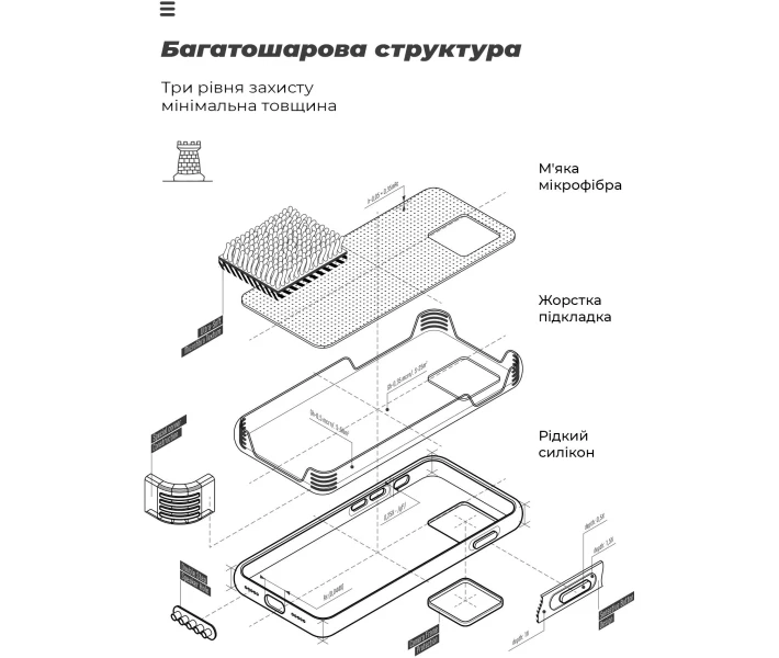 Фото - чохол для смартфону Чохол ArmorStandart ICON Lavender (ARM82305) для Xiaomi Redmi Note 14 5G