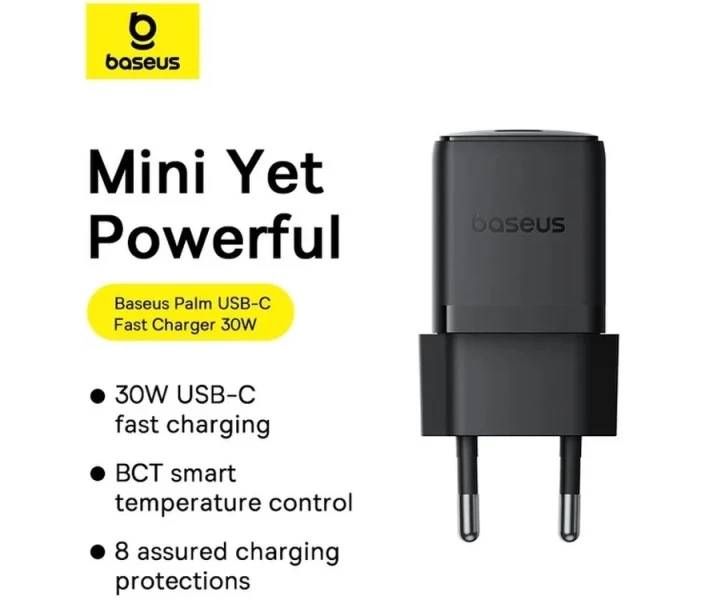 Фото - зарядний пристрій для телефону і планшета Зарядний пристрій Baseus 1C 30W (P10111605113-00) чорний