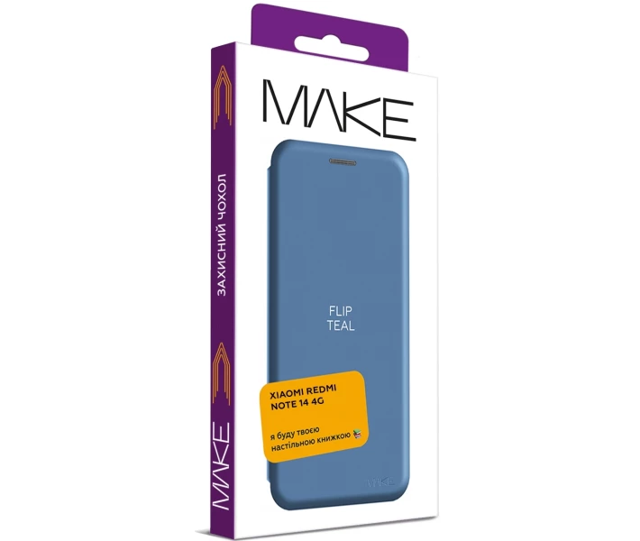 Фото - чохол для смартфону Чохол MAKE Flip Teal (MCP-XRN144GTL) для Xiaomi Redmi Note 14 4G