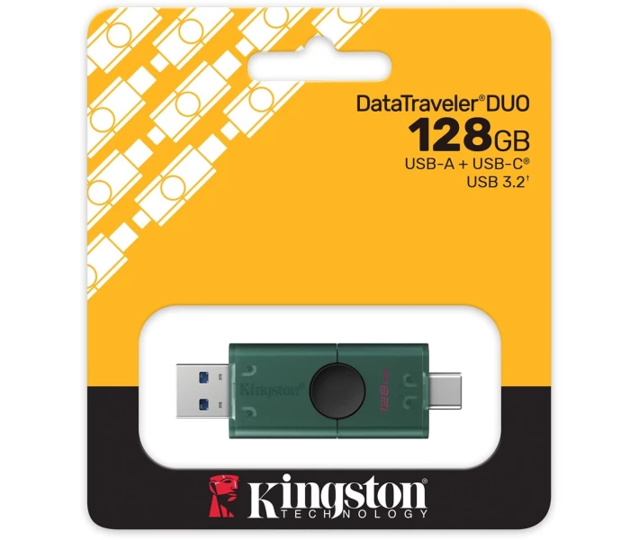 Фото - флешку Флеш-пам'ять USB Kingston DT DuoG2 128GB USB-A + USB-C 3.2 Gen 1 (DTDEG2/128GB)