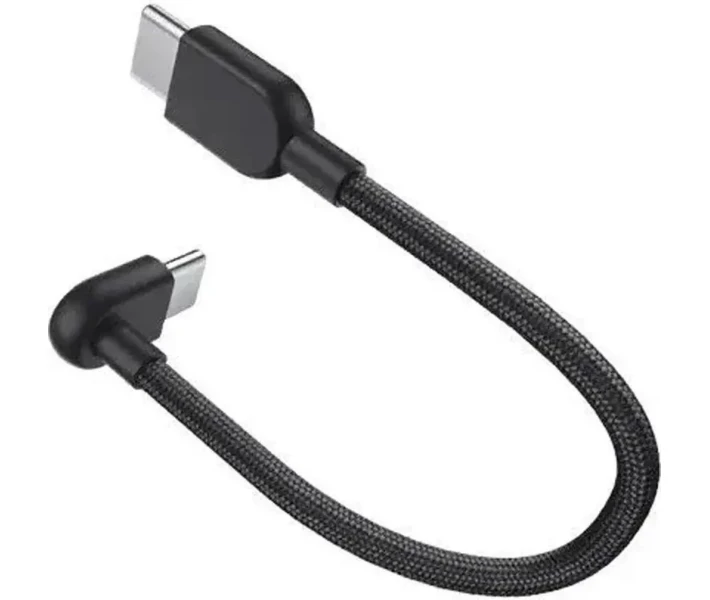 Фото - кабель та перехідник Кабель Xiaomi 3A Type-C/Type-C Cable 10cm (BHR08W0GL)чорний
