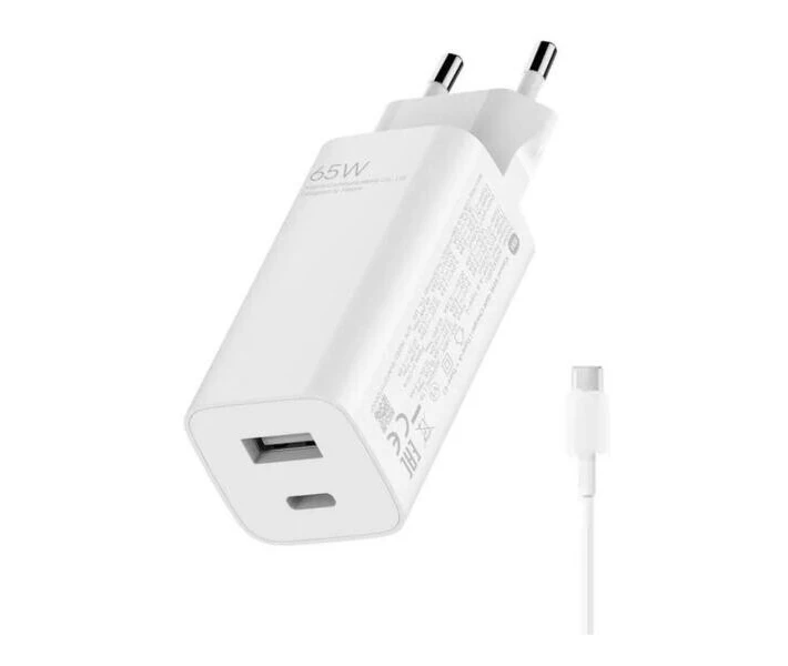 Фото - зарядний пристрій для телефону і планшета Mi 65W GaN Charger(Type-A+Type-C)EU