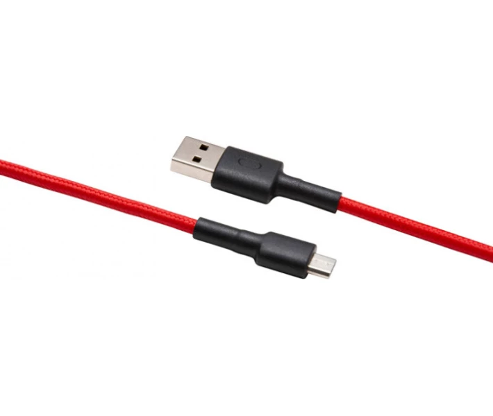Фото - кабель та перехідник Xiaomi Mi Micro Braided Cable Red