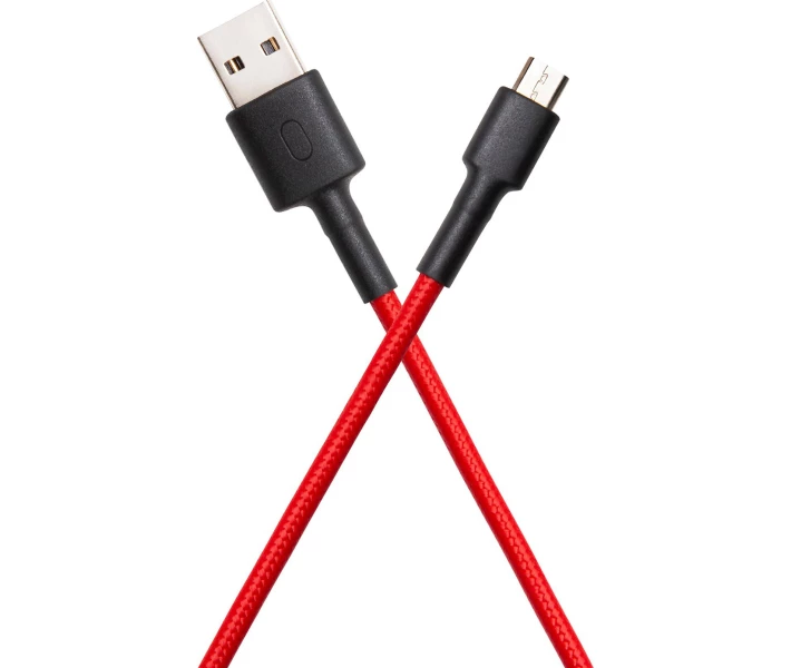 Фото - кабель та перехідник Xiaomi Mi Micro Braided Cable Red