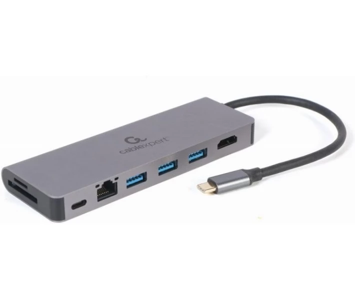 Фото - кардрідер Док-станція Cablexpert USB-C Grey (A-CM-COMBO5-05)