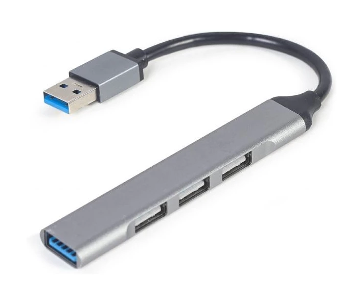 Фото - кардрідер Концентратор USB2.0 Gembird Metal Grey UHB-U3P1U2P3-02