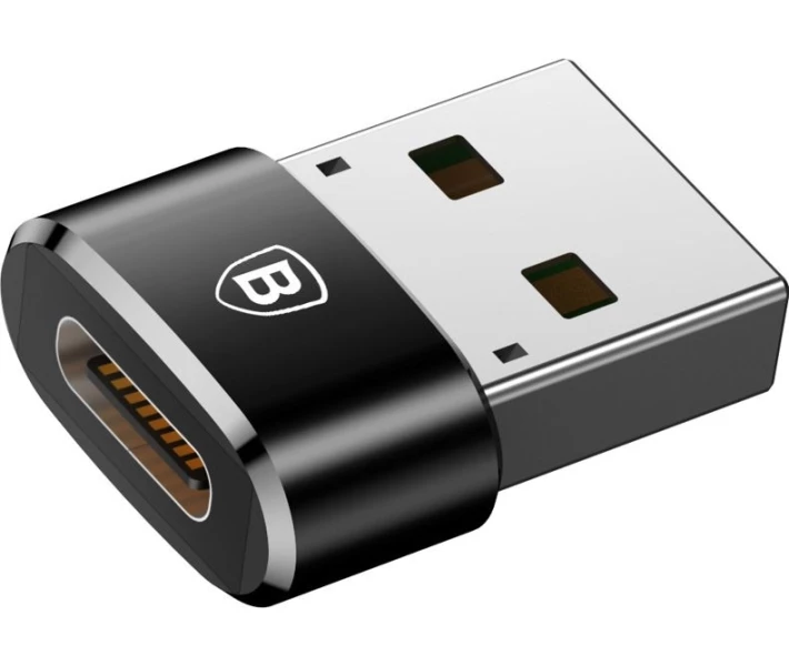 Фото - кабель та перехідник Адаптер Baseus Mini Type-C female to USB (CAAOTG-01) чорн.
