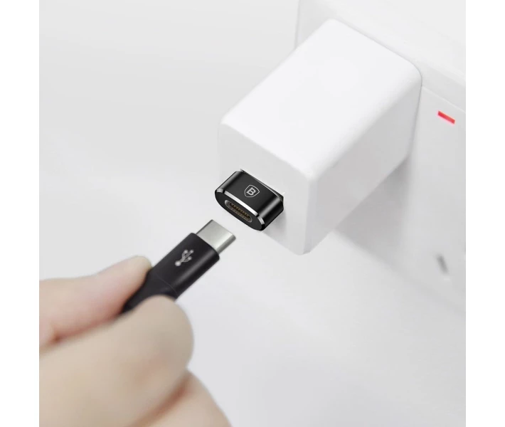 Фото - кабель та перехідник Адаптер Baseus Mini Type-C female to USB (CAAOTG-01) чорн.