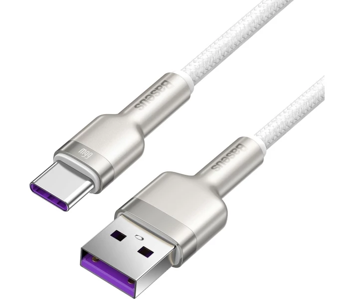 Фото - кабель та перехідник Кабель Baseus USB to Type-C 66W 1m (CAKF000102) білий