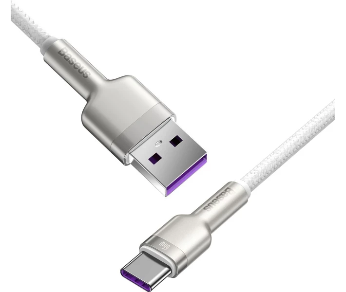Фото - кабель та перехідник Кабель Baseus USB to Type-C 66W 1m (CAKF000102) білий