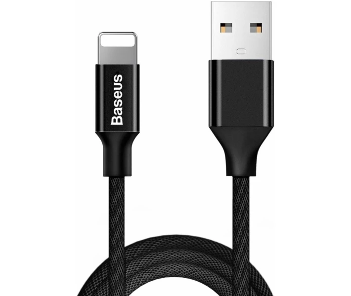 Фото - кабель та перехідник Кабель Baseus USB to Lightning 1.8m (CALYW-A01) чорний