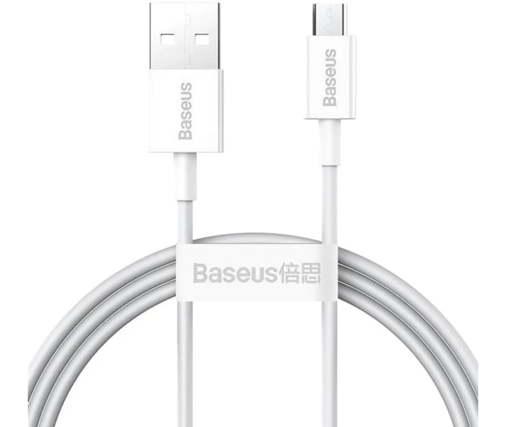 Фото - кабель та перехідник Кабель Baseus USB to Micro 2A 1m (CAMYS-02) біл