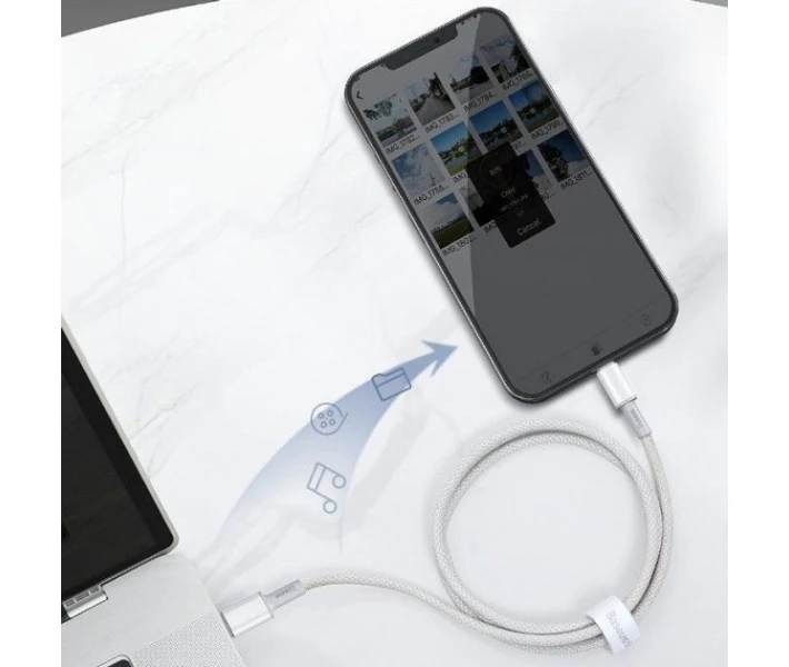 Фото - кабель та перехідник Кабель Baseus Type-C to Lightning PD 20W 1m (CATLGD-02) біл