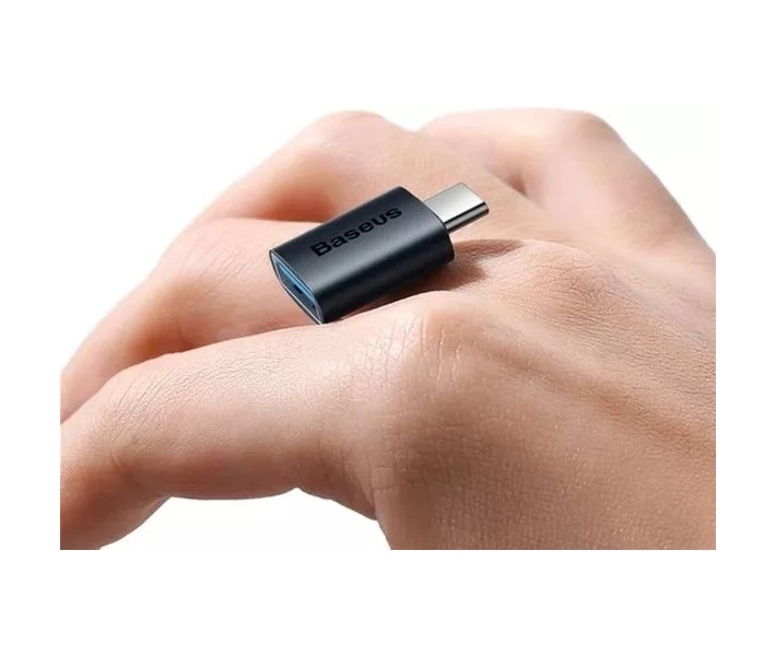 Фото - кабель та перехідник Адаптер Baseus Mini OTG Type-C to USB-A 3.1 (ZJJQ000003)блак