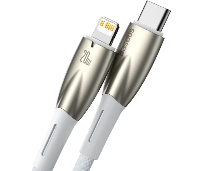 Фото - кабель та перехідник Кабель Baseus Type-C to Lightning 20W 1m (CADH000002) білий