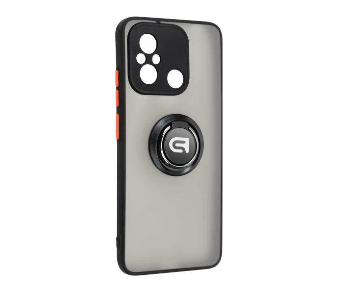 Фото - чохол для смартфону Чохол ArmorStandart Frosted Matte Ring Black (ARM68370) для Xiaomi Redmi 12C