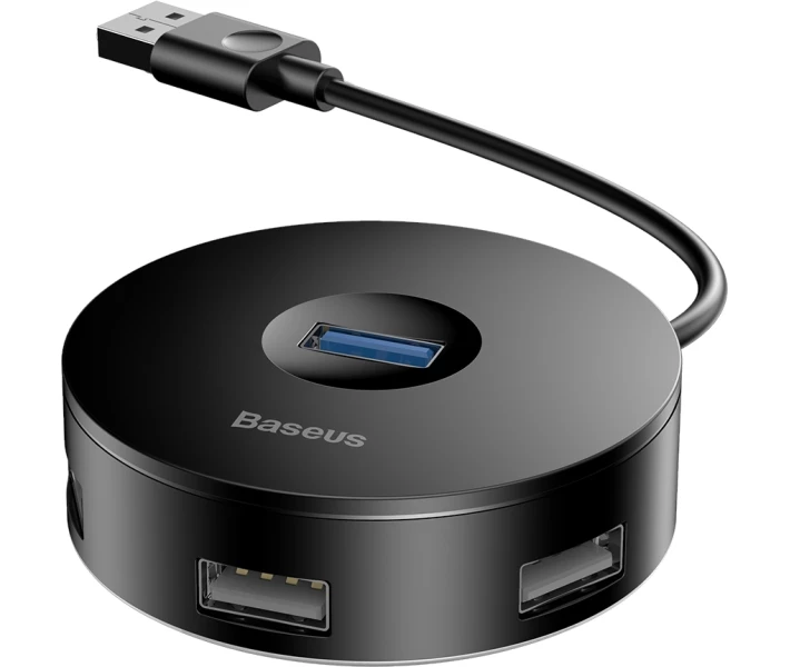 Фото - кардрідер Хаб-адаптер Baseus USB/USB3.0*1+USB2.0*3 10cm (CAHUB-F01) чорний