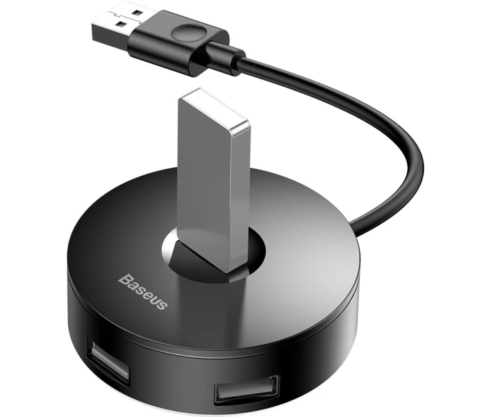 Фото - кардрідер Хаб-адаптер Baseus USB/USB3.0*1+USB2.0*3 10cm (CAHUB-F01) чорний