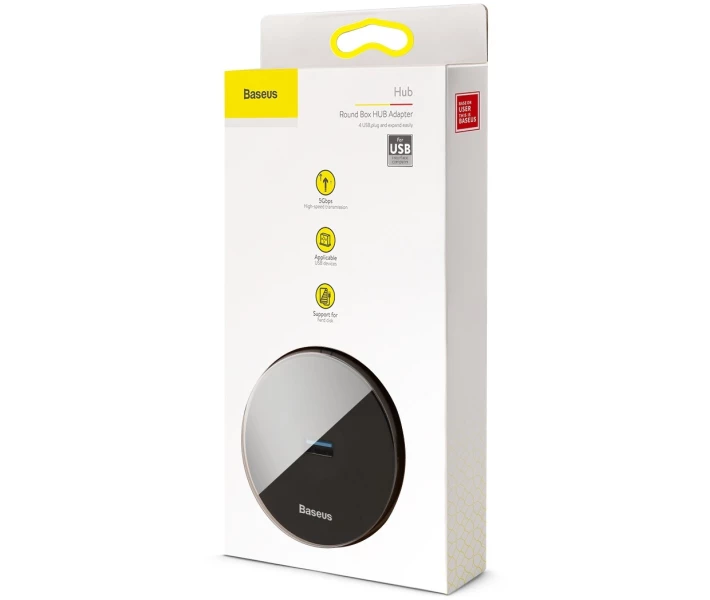 Фото - кардрідер Хаб-адаптер Baseus USB/USB3.0*1+USB2.0*3 10cm (CAHUB-F01) чорний