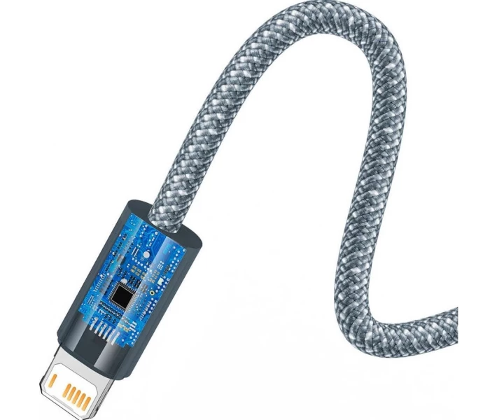Фото - кабель та перехідник Кабель Baseus USB to Lightning 2.4A 1m (CALD000416) сірий
