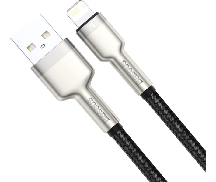 Фото - кабель та перехідник Кабель Baseus USB to Lightning 2.4A 1m (CALJK-A01) чорний