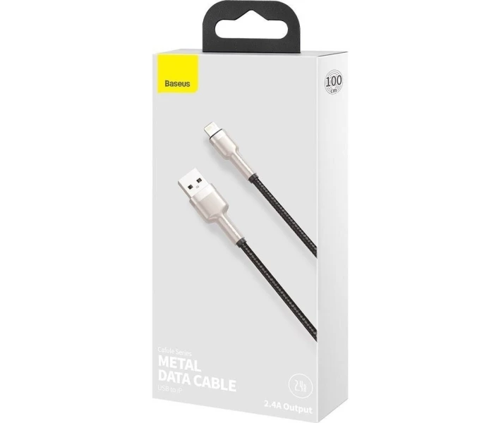 Фото - кабель та перехідник Кабель Baseus USB to Lightning 2.4A 1m (CALJK-A01) чорний
