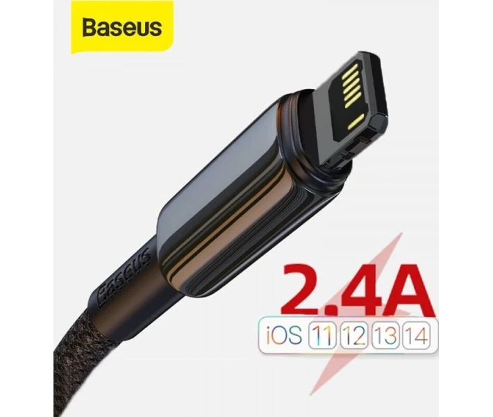 Фото - кабель та перехідник Кабель Baseus USB to Lightning 2.4A 1m (CALWJ-01)чорн