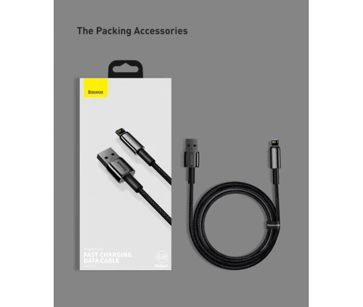 Фото - кабель та перехідник Кабель Baseus USB to Lightning 2.4A 1m (CALWJ-01)чорн