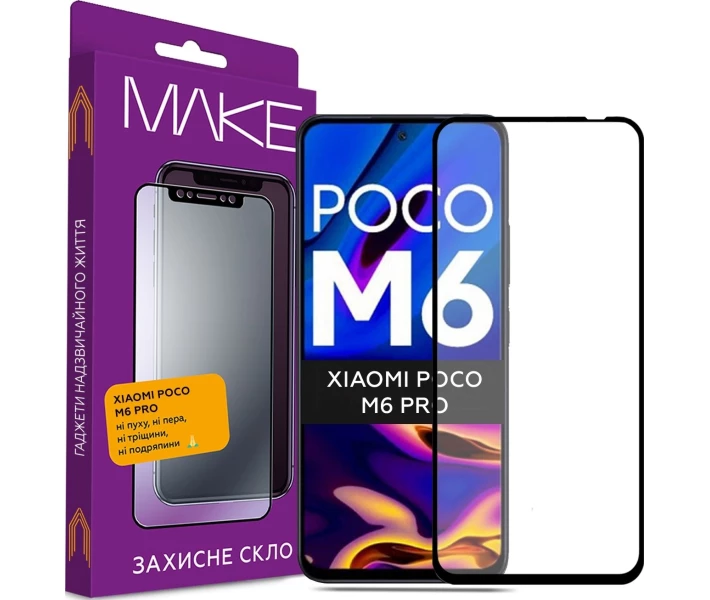 Фото - захисне скло для смартфона Захисне скло MAKE FC FG чорне для Poco M6 Pro