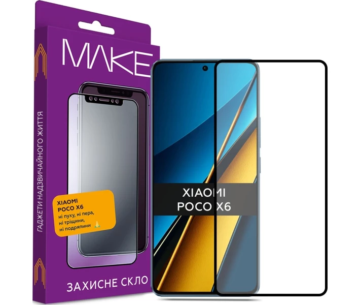 Фото - захисне скло для смартфона Захисне скло MAKE FC FG чорне для Poco X6