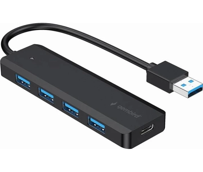 Фото - кардрідер Хаб Gembird UHB-U3P4P-02, 4 порти USB 3.1,USB-A, USB-C PD