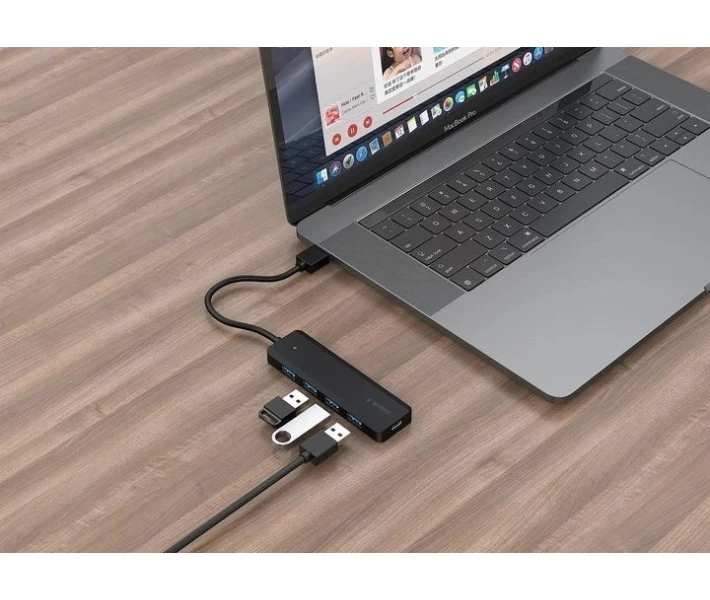 Фото - кардрідер Хаб Gembird UHB-U3P4P-02, 4 порти USB 3.1,USB-A, USB-C PD