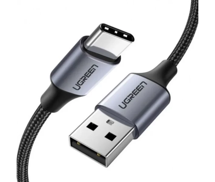 Фото - кабель та перехідник Кабель UGREEN US288 USB/Type-C 3A 1m Aluminum Braid (60126) чорний